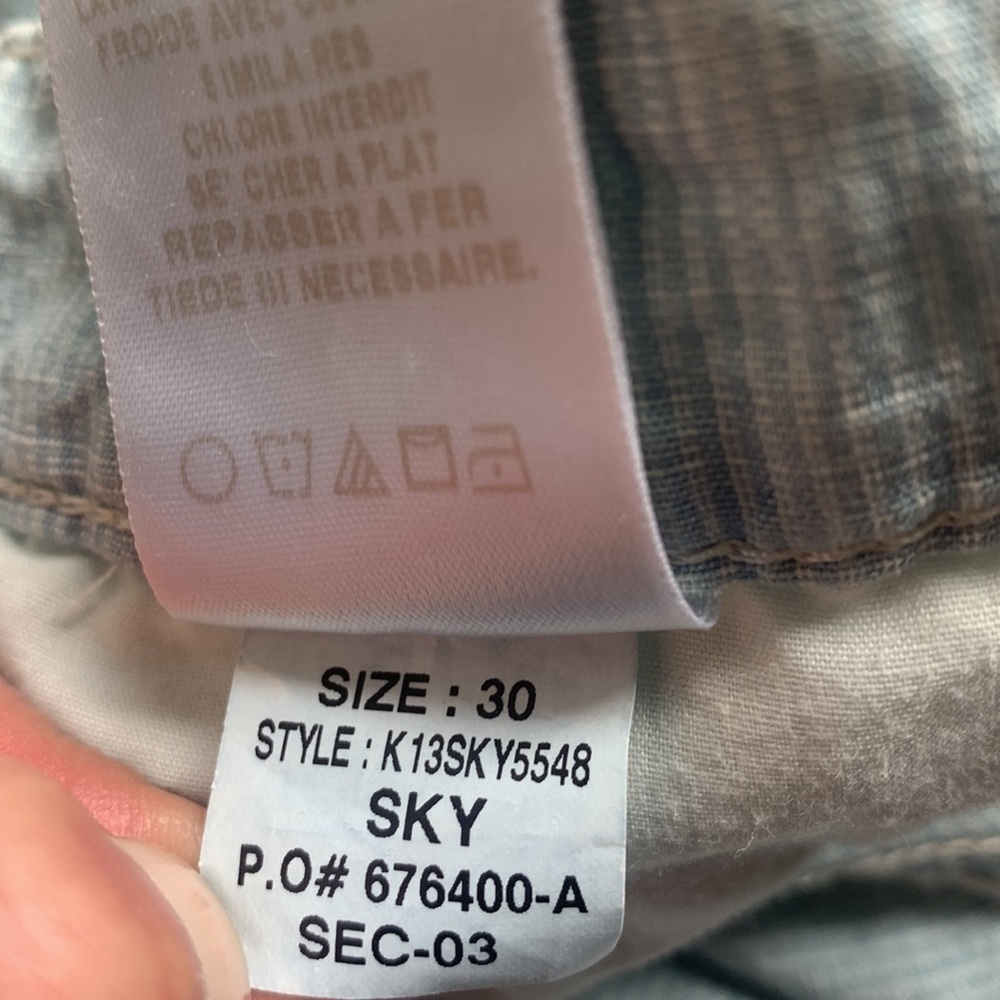 Joe’s Jeans Weekender Slim Fit Linen Sky Blue Pants Sz 30 NWT - Picture 14 of 15
